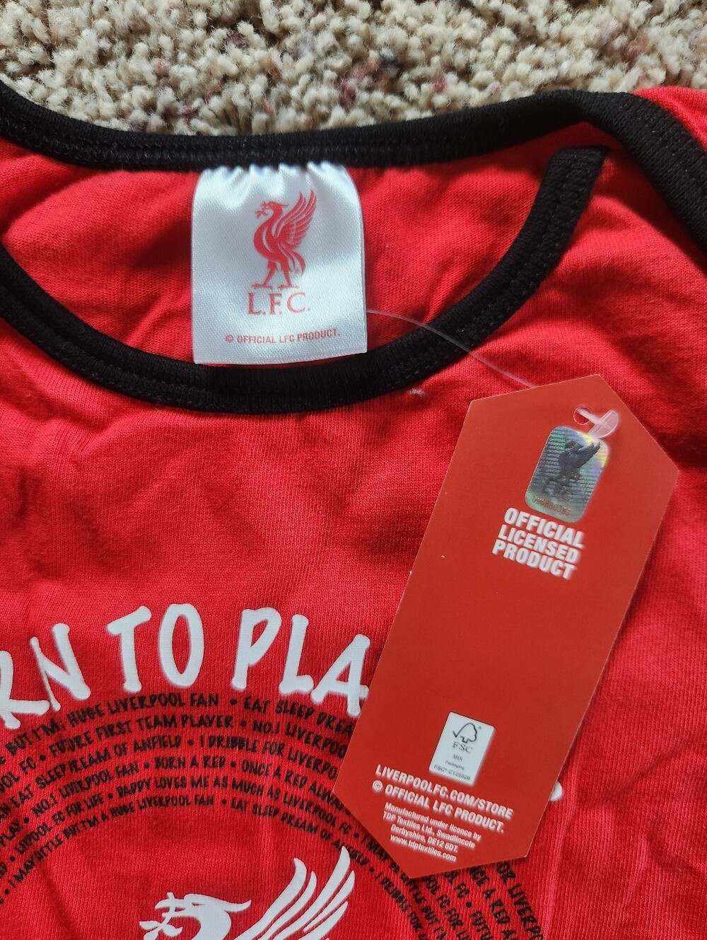 Liverpool FC Red 2pc Long Sleeved Pajamas Baby Toddler Size 18-24 Months NWT - Picture 3 of 5